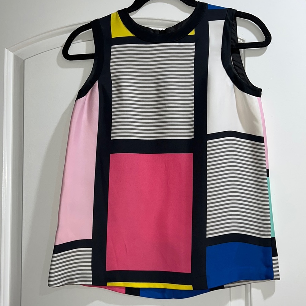 Kate Spade Abstract Silk Shirt